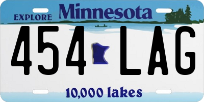 MN license plate 454LAG