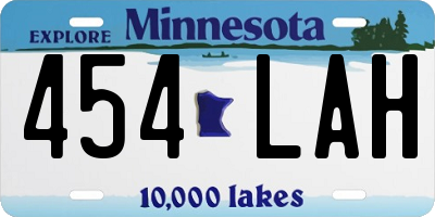 MN license plate 454LAH