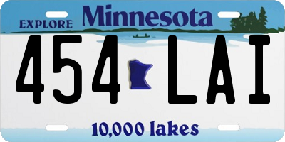 MN license plate 454LAI