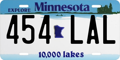 MN license plate 454LAL