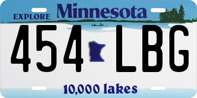 MN license plate 454LBG