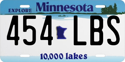 MN license plate 454LBS