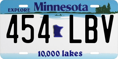 MN license plate 454LBV