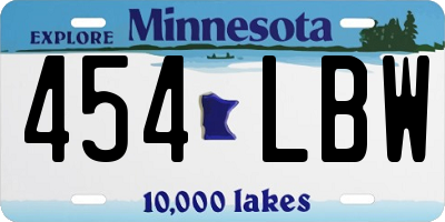 MN license plate 454LBW