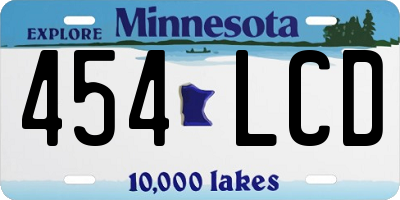 MN license plate 454LCD