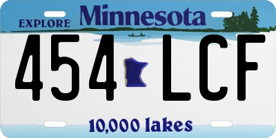 MN license plate 454LCF