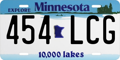 MN license plate 454LCG