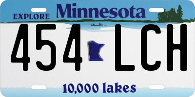 MN license plate 454LCH