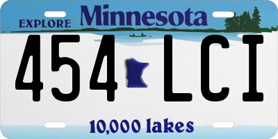 MN license plate 454LCI