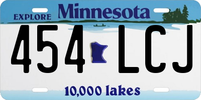 MN license plate 454LCJ