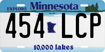 MN license plate 454LCP
