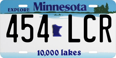 MN license plate 454LCR