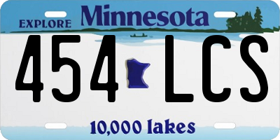MN license plate 454LCS