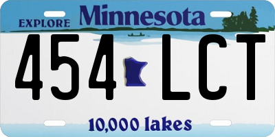 MN license plate 454LCT