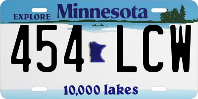 MN license plate 454LCW