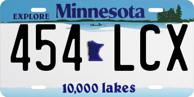 MN license plate 454LCX