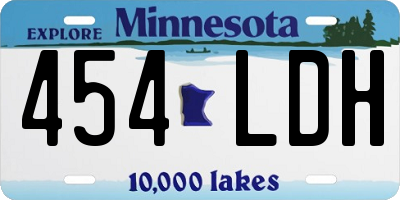 MN license plate 454LDH