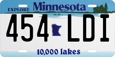 MN license plate 454LDI