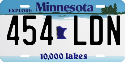 MN license plate 454LDN