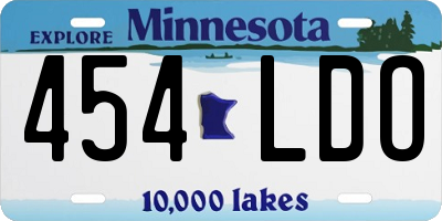 MN license plate 454LDO