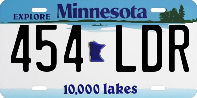 MN license plate 454LDR