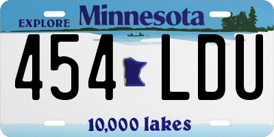 MN license plate 454LDU