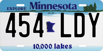 MN license plate 454LDY