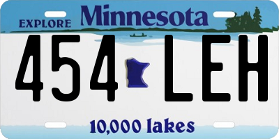 MN license plate 454LEH