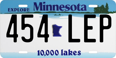 MN license plate 454LEP
