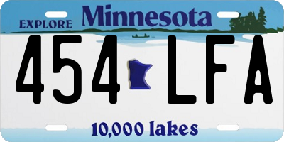 MN license plate 454LFA