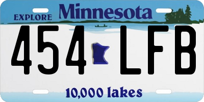 MN license plate 454LFB