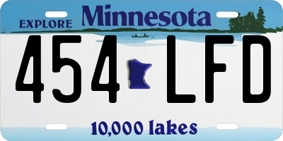 MN license plate 454LFD