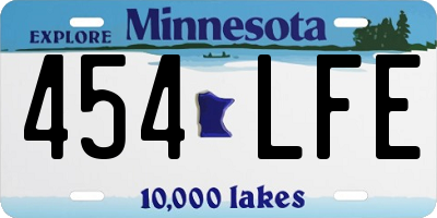 MN license plate 454LFE