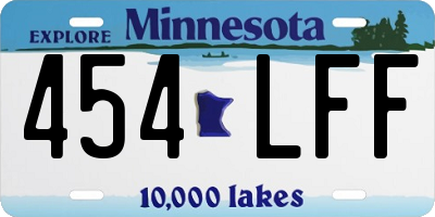 MN license plate 454LFF