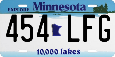 MN license plate 454LFG