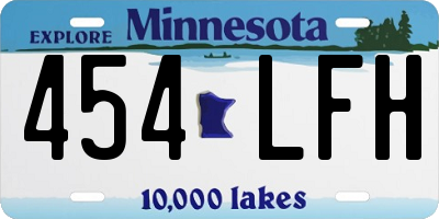 MN license plate 454LFH