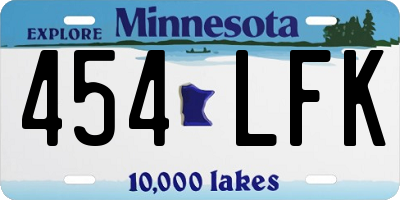 MN license plate 454LFK