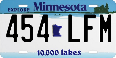 MN license plate 454LFM