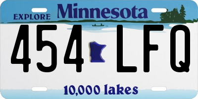 MN license plate 454LFQ