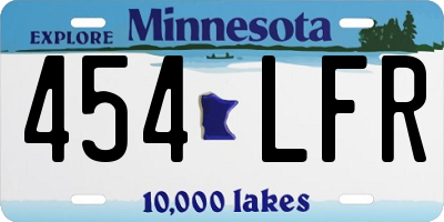 MN license plate 454LFR