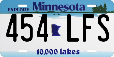 MN license plate 454LFS