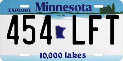 MN license plate 454LFT