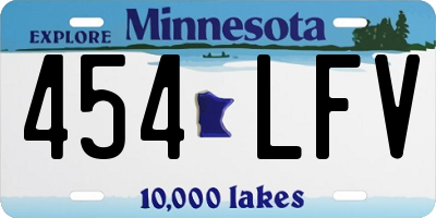 MN license plate 454LFV