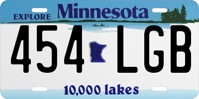 MN license plate 454LGB