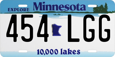 MN license plate 454LGG