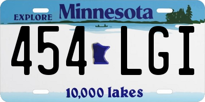 MN license plate 454LGI