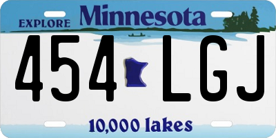 MN license plate 454LGJ