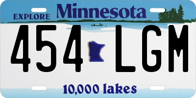 MN license plate 454LGM