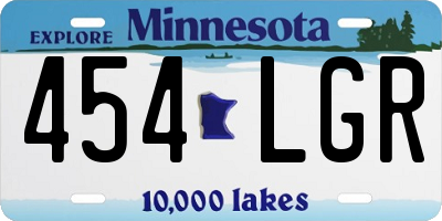 MN license plate 454LGR