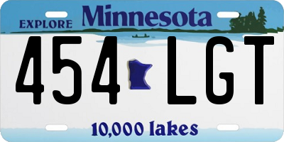 MN license plate 454LGT